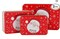 Cookie Tins Square Storage Tins for Christmas Gift Giving, 3 Pack - Large, Medium, and Small Sizes